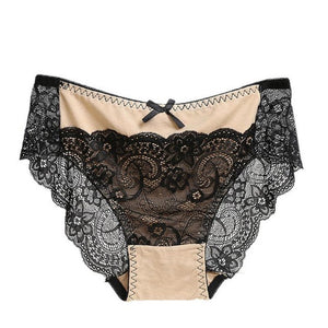 JECKSION Women Lace Panties 2016 Fashion Patchwork Laidies Seamless Cotton Panty Hollow briefs Underwear #LSW