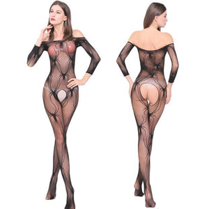 Women Sexy Lingerie Transparent Black Erotic Bodysuit